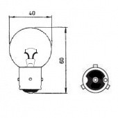 BA21S MARCHAL: BA21S (Marchal 3 pin) base with single transverse filament from £0.01 each